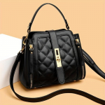 Stiilne Argyle-mustriga tepitud k&auml;ekott naistele, Retro PU-nahast crossbody kott, &Uuml;lemise sangaga lukuga rahakotid