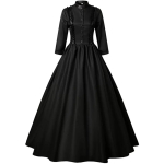 Keskaja Viktoriaanlik Retro Printsessi Cosplay Kost&uuml;&uuml;m Naistele Halloween &Otilde;ukonna Kuninglik Gooti Elegantne Vampiir Pruut Kiikkleit XXL must