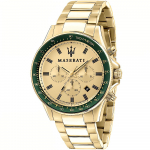 Maserati R8873640005 Sfida Kronograaf Kuldse sihverplaadiga Meeste k&auml;ekell 44mm kuld