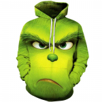 Rascal Roheline Koletis The Grinch Meeste Kapuutsiga Jakk Pehme Ja Hingava Materjaliga Mugavaks Kandmiseks Sad,XL
