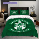 Hibernian Edinburghi p&auml;randi embleem Kolmeosaline komplekt (1 * tekikott + 2 * padjap&uuml;&uuml;ri, ilma s&uuml;damikuta) 2D lame voodipesukomplekt J&otilde;ulu s&uuml;nnip&auml;evakingitus 135x200cm