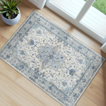 Boheemlaslik Vintaažiline Lilleline Tr&uuml;kiga Vaip, Roheline Beež Kulunud Ida-stiilis Libisemisvastane P&otilde;randamatt Elutuppa Magamistuppa Kodu Dekoor Vaip 80cm x 120cm