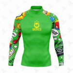 FRENESI Meeste UPF 50 Lycra pikkade varrukatega UV-kaitsega ujumisriided Surfimiseks Sukeldumiseks Veespordiks XL green