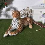 40~90cm Elutruu Lamav Leopard Must Panter Padi Simuleeritud Loomad t&auml;idisega Pl&uuml;&uuml;snukk mudel toa sisustus kaunistus laste kingitus 88cm