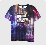 Populaarne m&auml;ng GTA T-s&auml;rk Grand Theft Auto Vice City 3D-prindiga meestele ja naistele suvine mood l&uuml;hikeste varrukatega 5XL blue