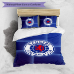 Rangers FC Tr&uuml;kitud 3-osaline Voodipesukomplekt Hingav Tekikate Padjap&uuml;&uuml;ridega Dekoratiivne Voodipesu Magamistoa Kodu jaoks 135cm*200cm