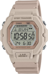 CASIO digitaalne sammulugeja kell LWS-2200H-4AV Naiste roosakas-beež vaikkorpus, 10 ATM veekindel gray