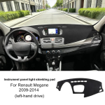 Renault Megane 3 III MK3 2009 2010 2011 2012 2013 2014 jaoks ArmatuurlauaKate Premium Flaneellmatt V&auml;ltige Valgusmatti UV-vastane Vaip Flannel Mat LHD