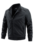 S&uuml;gistalvine Meeste Tuulejoped Meeste Sport vabaaja &Auml;ri Solid Slim Fit Meeste jakid XXL 75-82 kg black