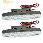 2x Xenon White 6 LED Super Bright DRL p&auml;evas&otilde;idutuled