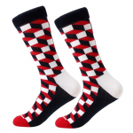 Meeste sokid V&auml;rvilised puuvillased sokid Jacquard triibulised p&otilde;lvek&otilde;rgused sokid mehele &Auml;riline p&otilde;hjuslik kleit One size