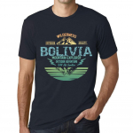 Meeste Vintage T-s&auml;rk Graafiline T-s&auml;rk M&auml;gironija Boliivia Tumesinine XS kuristik