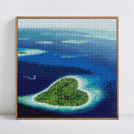 Teemanttikandid T&auml;isekraaniga s&uuml;damaa ristpistes Teemantmosaiik Maaliline teemantmaal 30x30CM