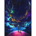 HUACAN DIY t&auml;ispuur, ruudukujuline teemantmaal, maastik, teemanttikandid, t&auml;histaevas kivist mosaiikmaal Full Square 20*30 cm