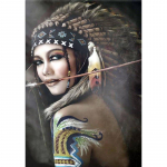 Teemanttikandid Naiste suled Teemantmaal Ristpistes Mosaiik Rhinestone Moodne kodu 20X30CM