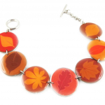 Les Tr&eacute;sors De Lily [D8214] - Bracelet Cr&eacute;ateur 'Bambou' Orange oranž