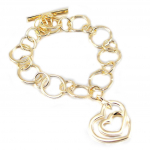 Les Tr&eacute;sors De Lily [F6689] - Bracelet Plaqu&eacute; Or 'Love' kuld