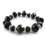 Les Tr&eacute;sors De Lily [J0607] - Bracelet Cr&eacute;ateur 'Sissi' noir must