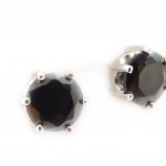 Les Tr&eacute;sors De Lily [K5163] - Boucles argent 'Essentiel' noir 7 mm must