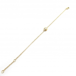 Les Tr&eacute;sors De Lily [M8864] - Bracelet Plaqu&eacute; Or 'Sissi' blanc dor&eacute; - 8x6 mm kuld