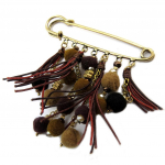 Les Tr&eacute;sors De Lily [P3680] &ndash; kuldpruun Alta&iuml; disainerpross pruun