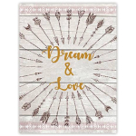 Les Tr&eacute;sors De Lily [P3122] - Toile 'Boho' gris multicolore (Dream & Love) - 40x30 cm beež