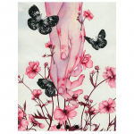 Teemanttikandid Flower Butterfly girl hand picture Teemantmaali ristpistes 20X30CM