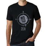 Meeste Vintage T-s&auml;rk Graafilise T-s&auml;rgiga No Wrong Way Zen S&uuml;gavmust XS must