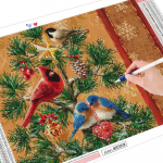 DIY teemantmaaling j&otilde;ulude teemanttikandid lind ristpistes loomade k&auml;sit&ouml;&ouml; uusaasta kingitus Full Round (20X30CM)