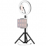 26 cm/10-tolline LED-r&otilde;ngasvalgusti 3 v&auml;rvi, 10 taset h&auml;mardatav 3200-5600K v&auml;rvitemperatuuriga Black & White