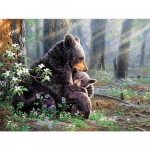 5D teemanttikandid karu t&auml;ispuuritud ruudukujuline pilt kivist DIY teemantmaaling loomade k&auml;sit&ouml;&ouml; k&auml;sit&ouml;&ouml;na valmistatud kingitus Full Round 20X30CM punane