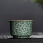 Longquan Celadoni kontoriteekass keraamiline ge-ahi j&auml;&auml;praguga glasuur Kung Fu Master Cup v&auml;ike teekauss joogin&otilde;ud