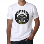 Meeste graafiline T-s&auml;rk Arizona Football Skull &ndash; meeste jalgpallis&auml;rk XS valge