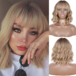 MISS WIG l&uuml;hikeste tukkidega sirgete juustega parukas, naiste s&uuml;nteetilisest tukkparukas, peop&auml;eva kuldne parukas, &otilde;lgad