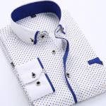 Lilledega Button Down Meeste S&auml;rk Meeste Pikkade Varrukatega S&auml;rgid Vabaaja Slim Fit Must Meeste Riided Kleidis&auml;rgid XL