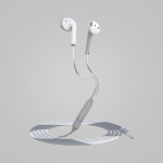 VAORLO Macaron juhtmega k&otilde;rvaklapid 3,5 mm bass-stereerpeakomplekt mikrofoniga iPhone Xiaomi Realme Samsung Oppo jaoks valge