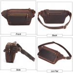 MISFITS meeste v&ouml;&ouml;kott, br&auml;nd 100% ehtsast nahast Fanny komplektid telefonikoti jaoks vabaaja rinnakott Multifunktsionaalne meeste kott tumepruun v&auml;rv