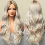Long Body Wave Ombre Pruunid blondid s&uuml;nteetilised parukad naistele Naturaalne keskosa Cosplay v&otilde;ltsjuuksed kuumakindlast kiust