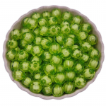 20 tk/40 tk kahekihilised arbuusi lahtised helmed ise ehete valmistamiseks kaelakee k&auml;ev&otilde;ru valmistamiseks 8mm roheline