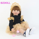 BZDOLL 60 cm pehmest silikoonist Reborn Baby Doll m&auml;nguasjad nagu p&auml;ris vin&uuml;&uuml;list printsessi mudilane Alive Bebe Girl Bonecas Kids s&uuml;nnip&auml;evakingitus Girl-4