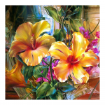 DIY 3D Teemantmaali Lilled Tikand Ristk&auml;sit&ouml;&ouml; Kodukaunistus Full Round 20x20CM