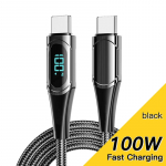VAORLO USB Type C to USB C kaabel 100W/5A PD kiirlaadimislaadija juhe Macbook Xiaomi Samsung Type-C USBC kaabel must