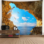 Aknad m&auml;gipuu riie suur seinavaibast seinariide Boho n&otilde;iavaiba kodu ruumi sisekujundus Esteetiline kaunistus A-(150x130cm)