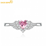 SACE GEMS Klassikaline vasesulamist tsirkoonist s&otilde;rmus Naiste ehted Pulmalubaduse peokingitus open roosa