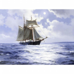 DIY Sailboat 5D Teemantv&auml;rvimine T&auml;is&uuml;mmargune puur Scenic Teemanttikandid Ristpistes Mosaiik Komplektid Vaigust seina kunst Kodukaunistus Full Round 20x30CM