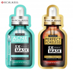 Rojukiss Akne/Pinduv/Punane seerum/Gluta/HYA/Omega/Perfect/Repair/Valge/Tsingi poorideta 5X intensiivmask 25 ml - Tai nahahooldus Acne 1 & Perfect 1