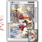 5D DIY j&otilde;ulupuu J&otilde;uluvana lumememm ristpistes kivikivid Teemantjoonistus Tikand Mosaiik Kodukaunistus Full Round 20X30CM