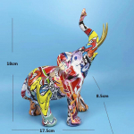 Kunst V&auml;rviline elevantskulptuur Vaigust Loomakuju Moodne kunst Graffiti Kodu Elutoa sisustus Kirjutuslaud Esteetiline toakaunistus Kingitus S