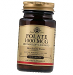 Folaat, met&uuml;&uuml;lfolaat, Folaat 1000, Solgar 120 tabletti (36313094) 60tab