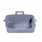 Airfryeri silikoonkorv, nelinurkne silikoonalus Airfryeri jaoks Easy Clean n&otilde;udevooder Pizzaplaadi grillpannimatt &Otilde;hkfrit&uuml;&uuml;ri tarvikud 22x16x6cm